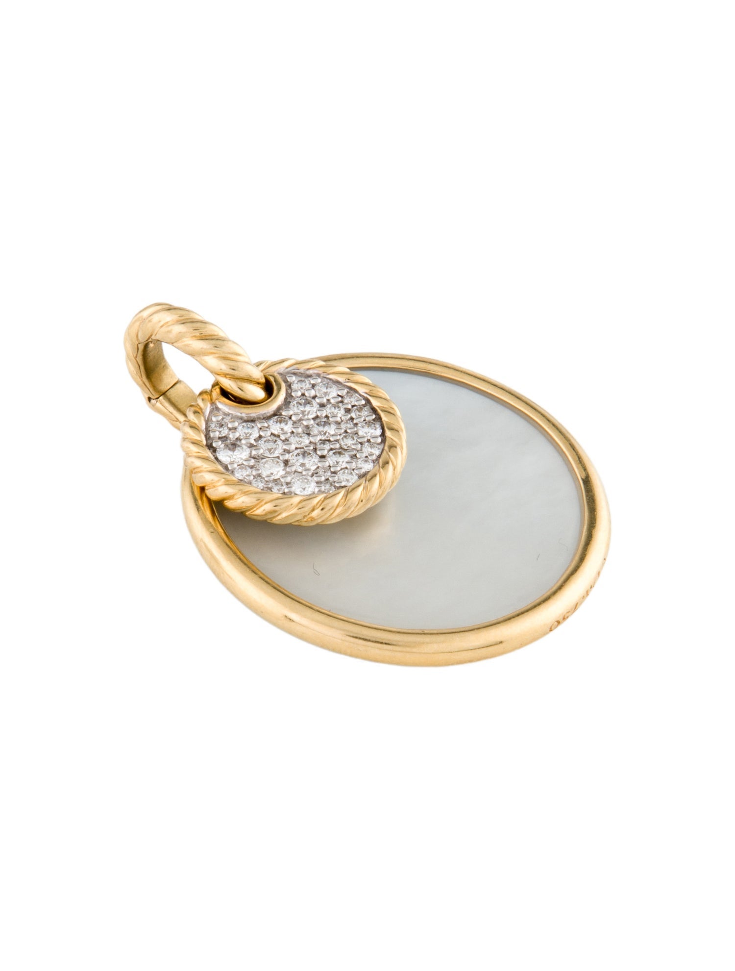 David Yurman 18K Mother of Pearl, Onyx & Diamond Elements® Convertible Pendant