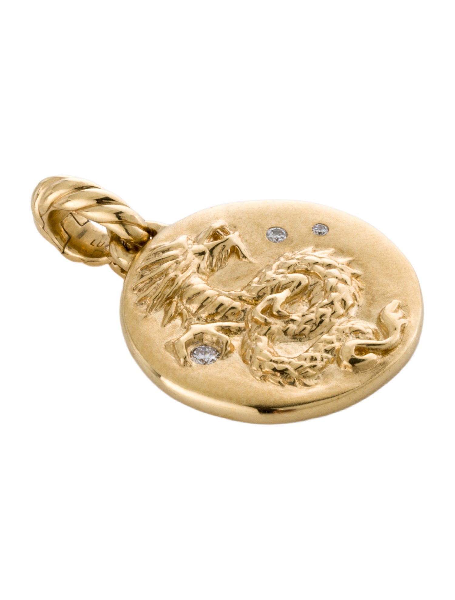 David Yurman 18K Diamond Dragon Amulet Pendant