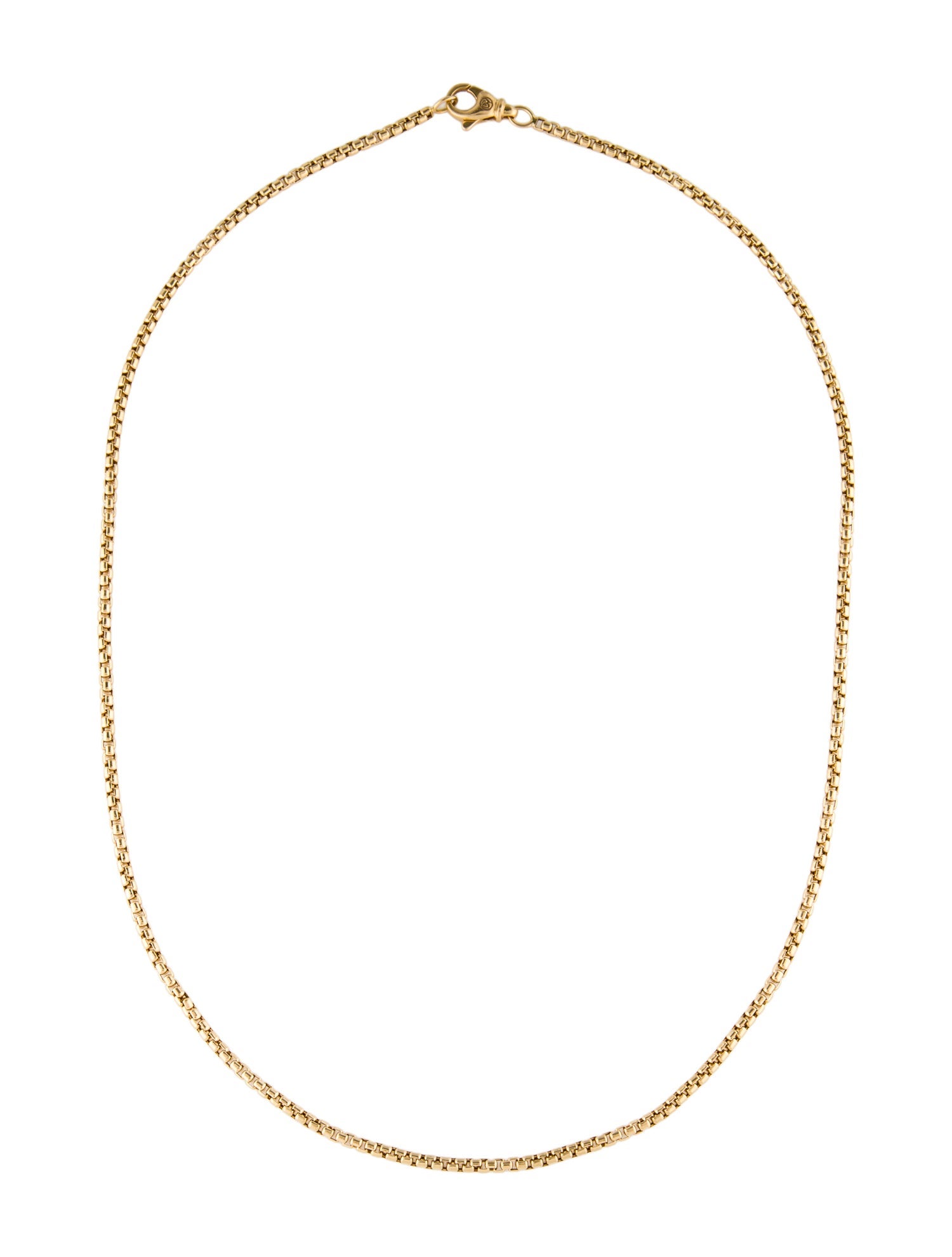 David Yurman 18K Box Chain Necklace