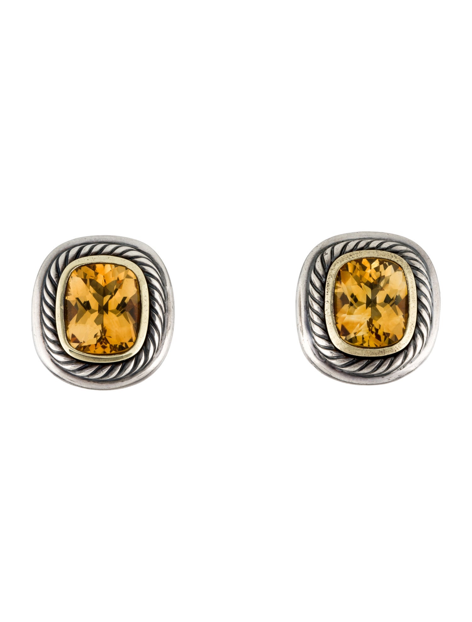 David Yurman Citrine Earclips