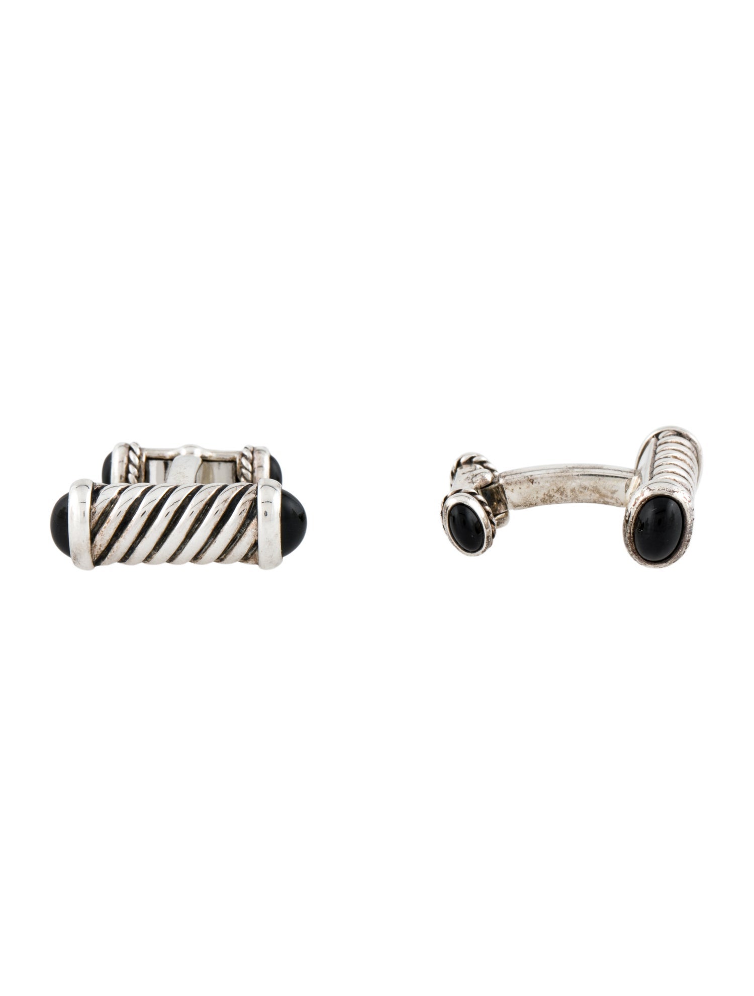 David Yurman Onyx Cable Cufflinks