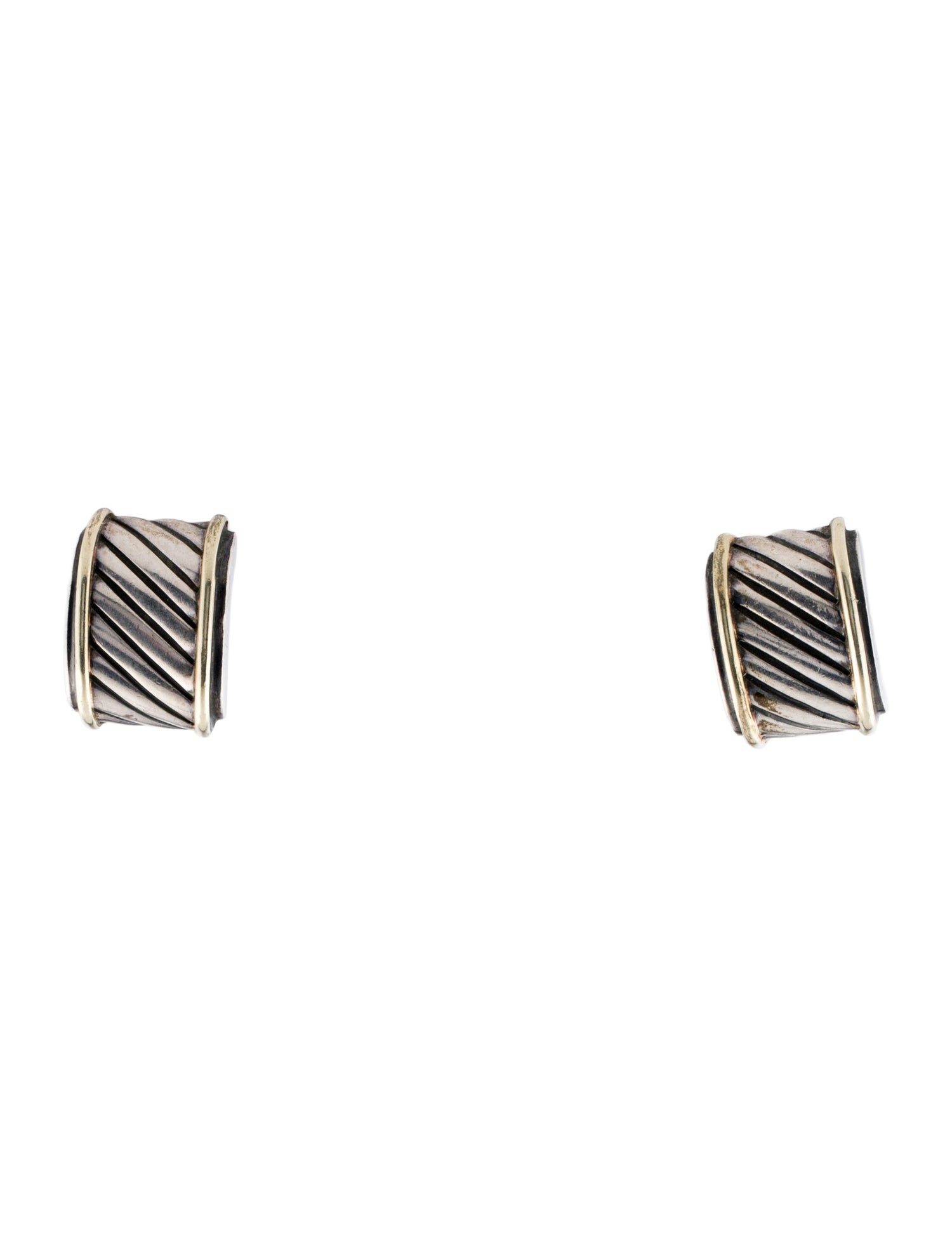 David Yurman Vintage Two-Tone Cable Earclips