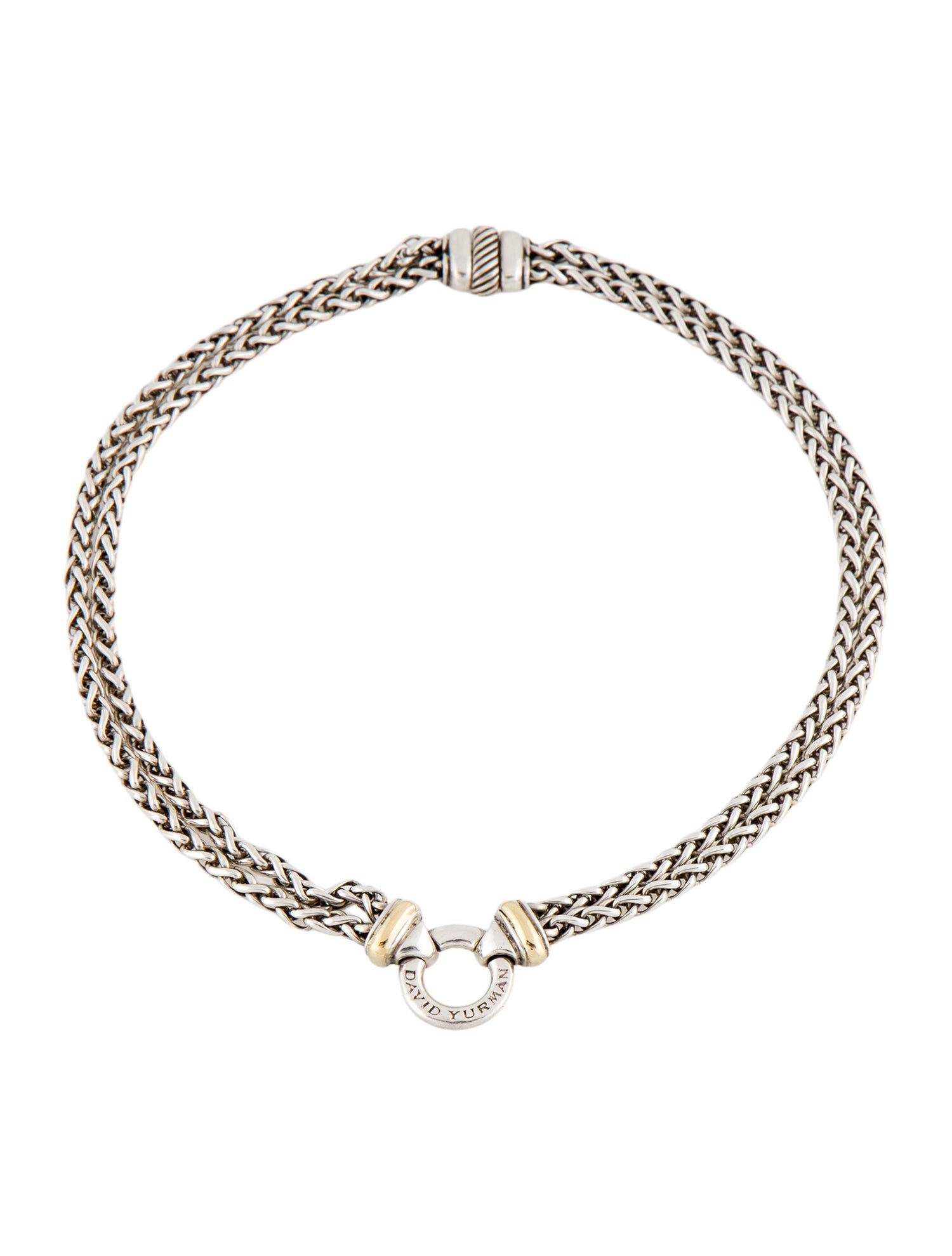 David Yurman Two-Tone Double Wheat Chain Necklace