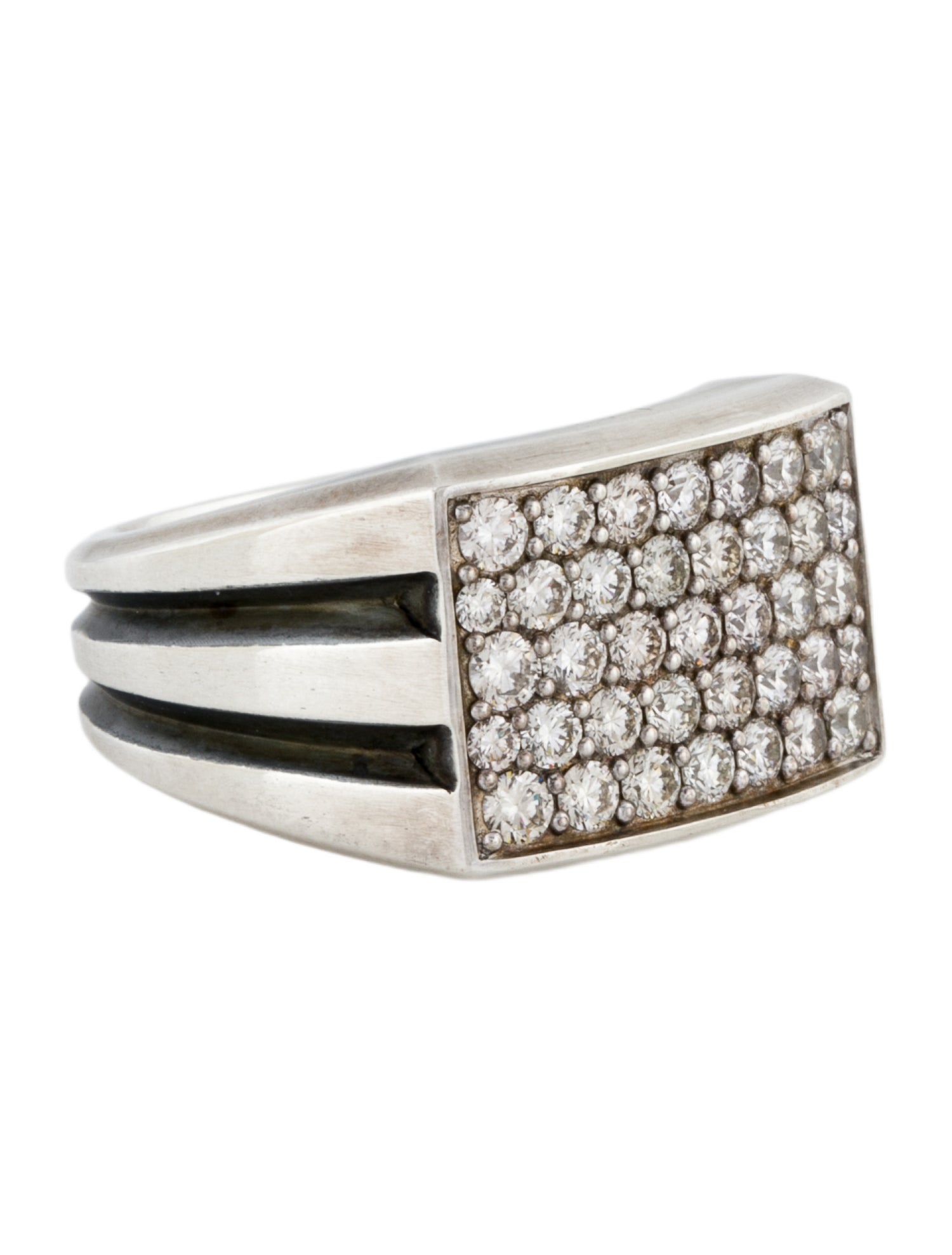 David Yurman Diamond Deco Signet Ring