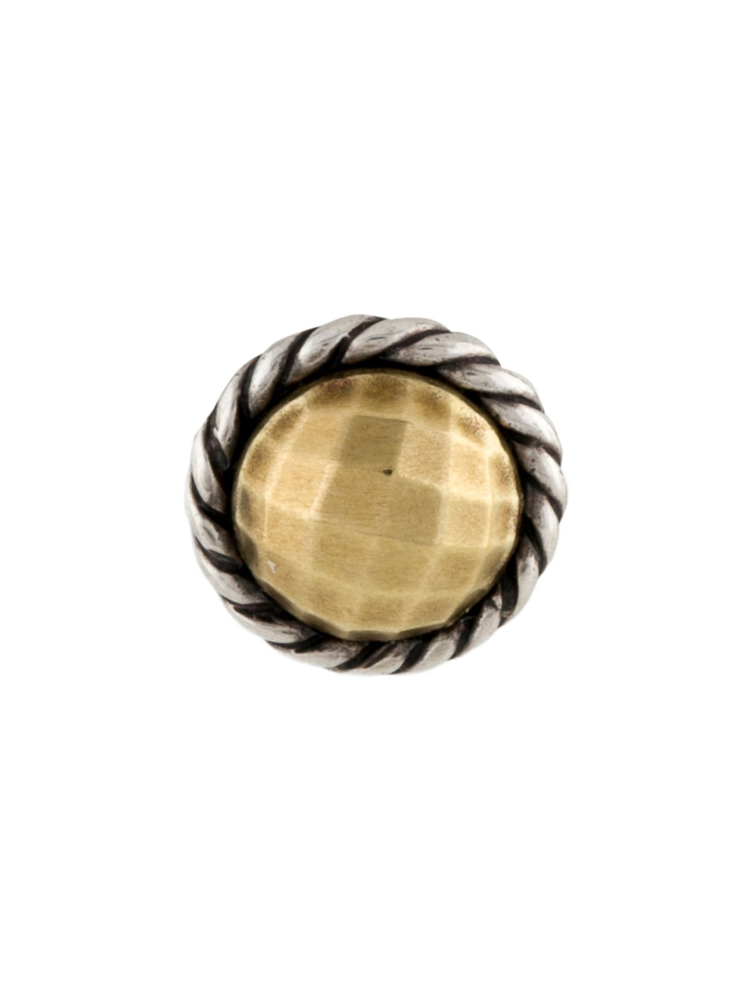 David Yurman Two-Tone Petite Dome Single Stud Earring