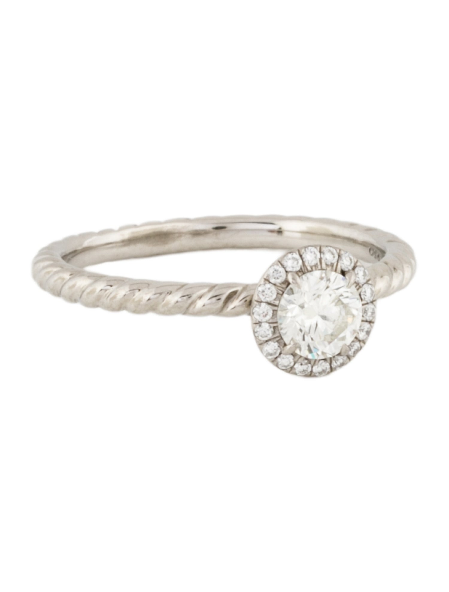 David Yurman Platinum Diamond Engagement Ring