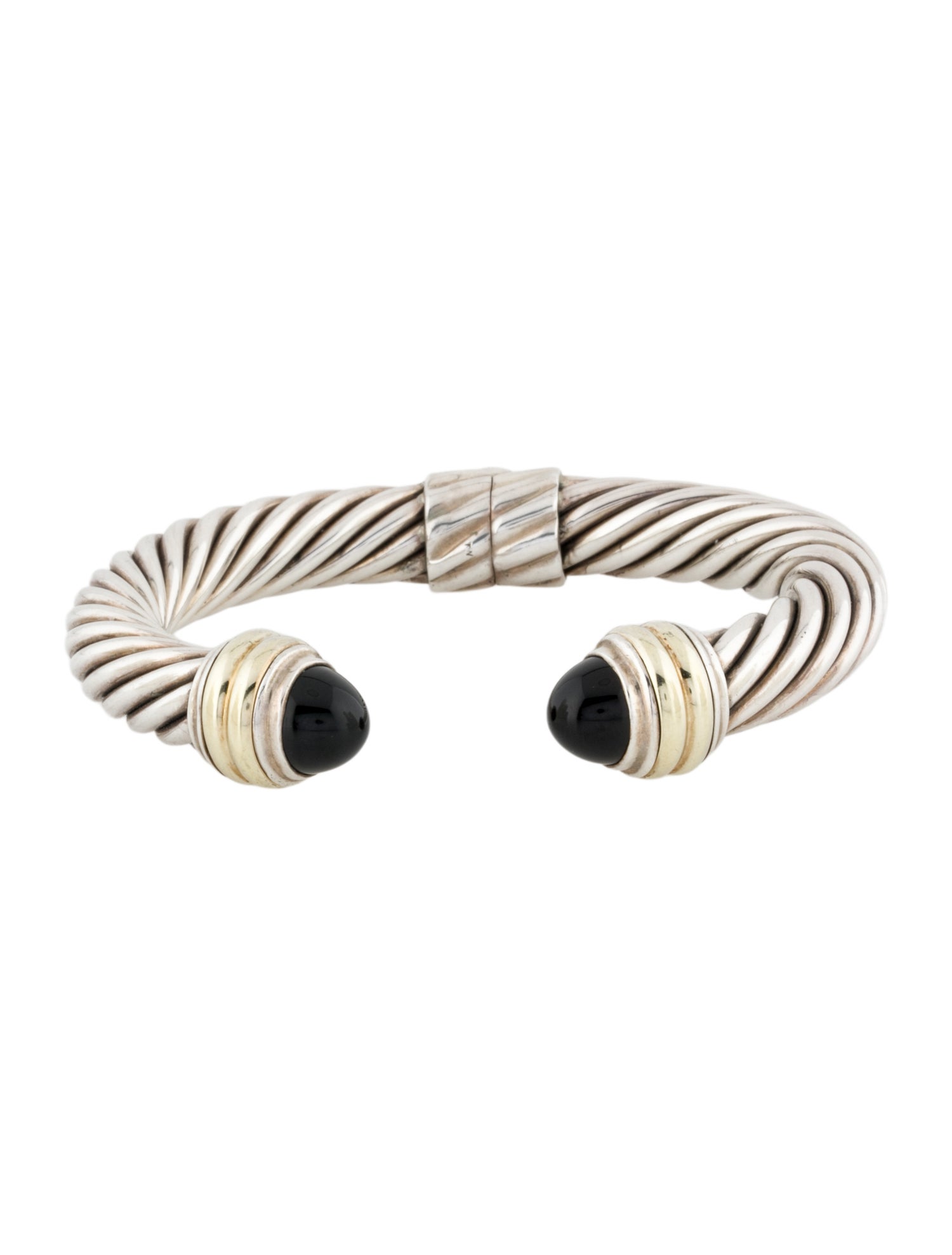 David Yurman Onyx Classic Cable Hinged Bracelet