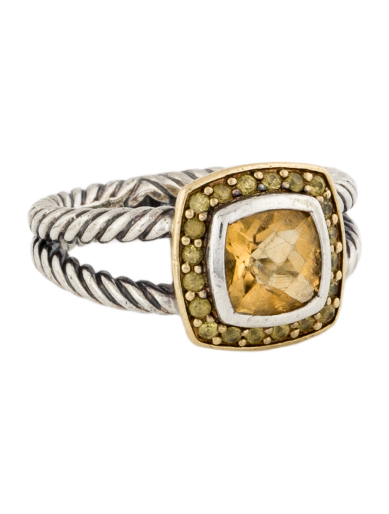 David Yurman Citrine & Sapphire Albion Ring