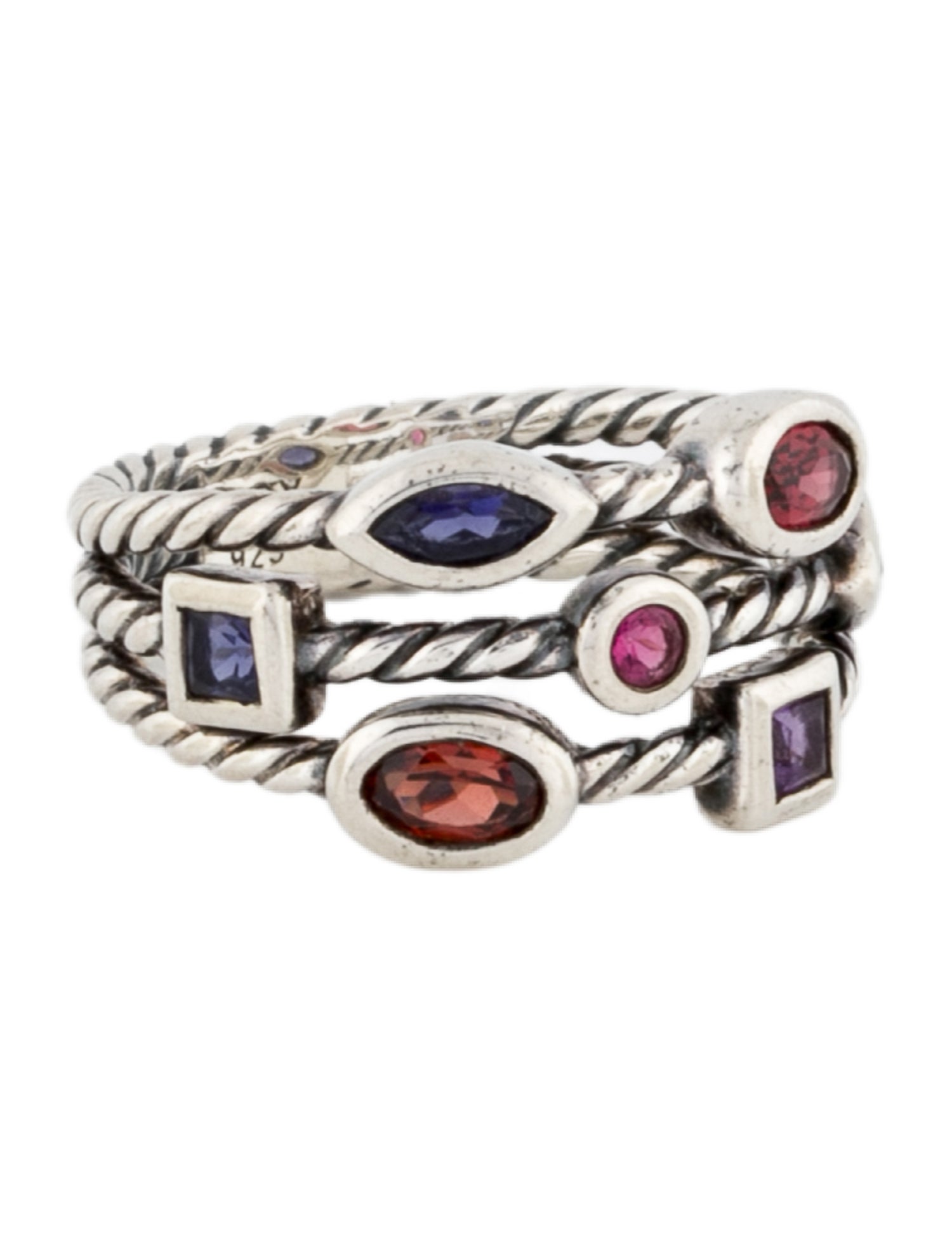 David Yurman Multistone Three Row Band