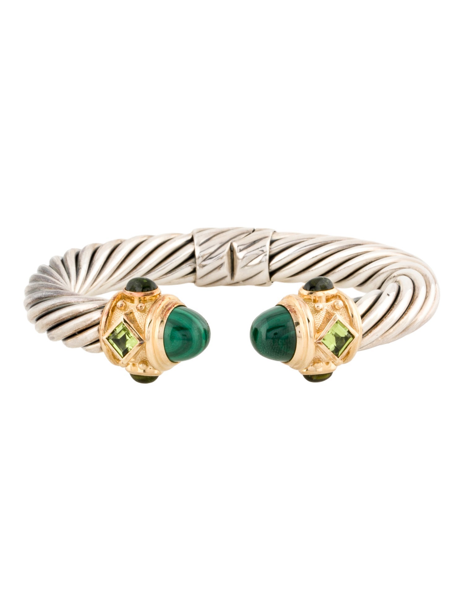David Yurman Multi-Stone Renaissance Hinged Cuff