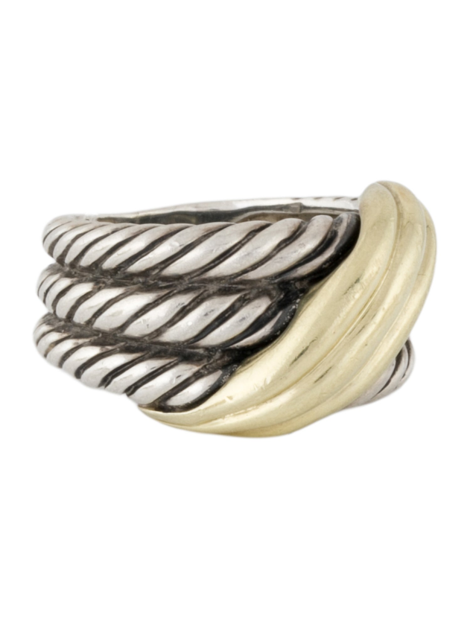 David Yurman Two-Tone 3 Row Cable Ring
