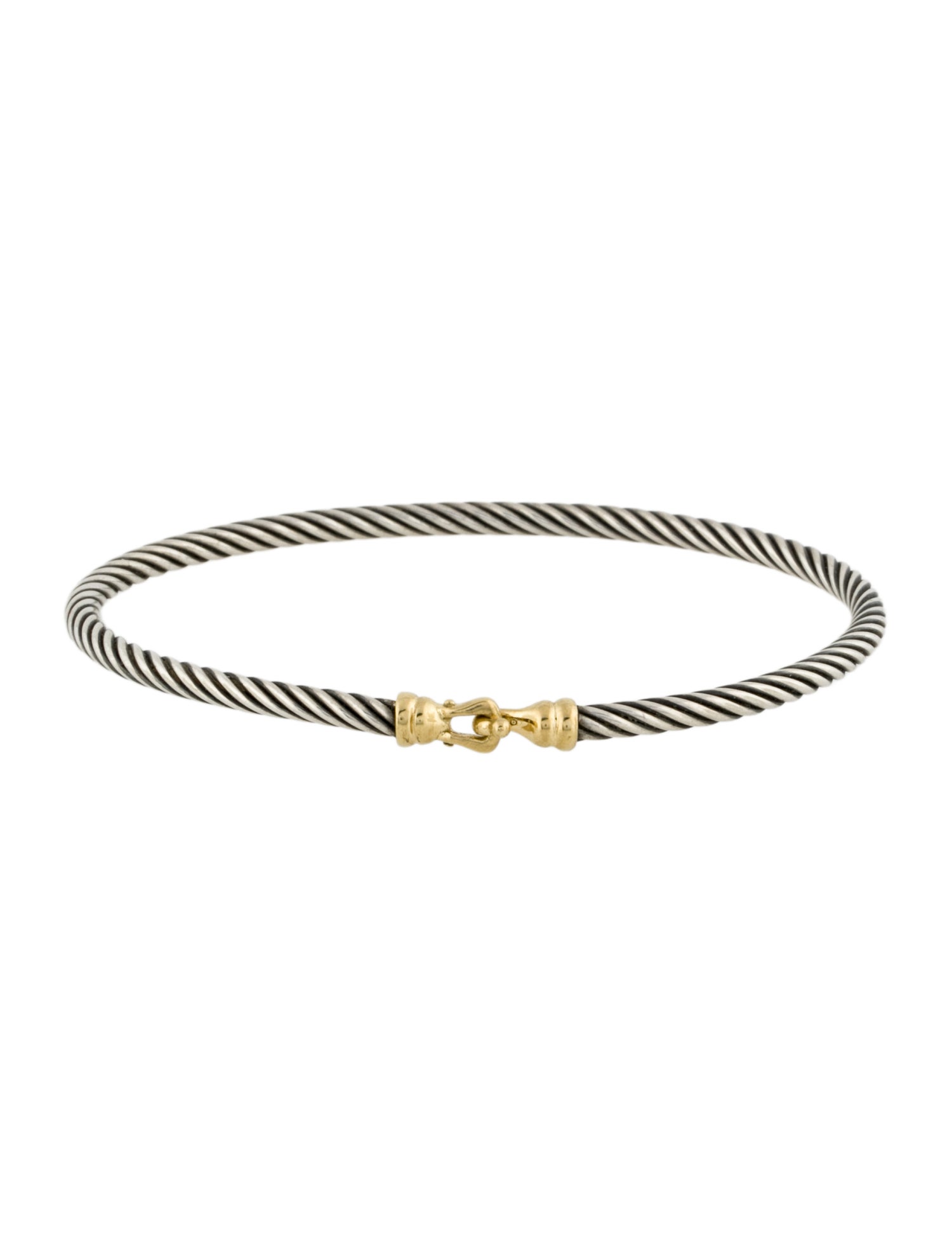 David Yurman Two-Tone Buckle Classic Cable Bracelet