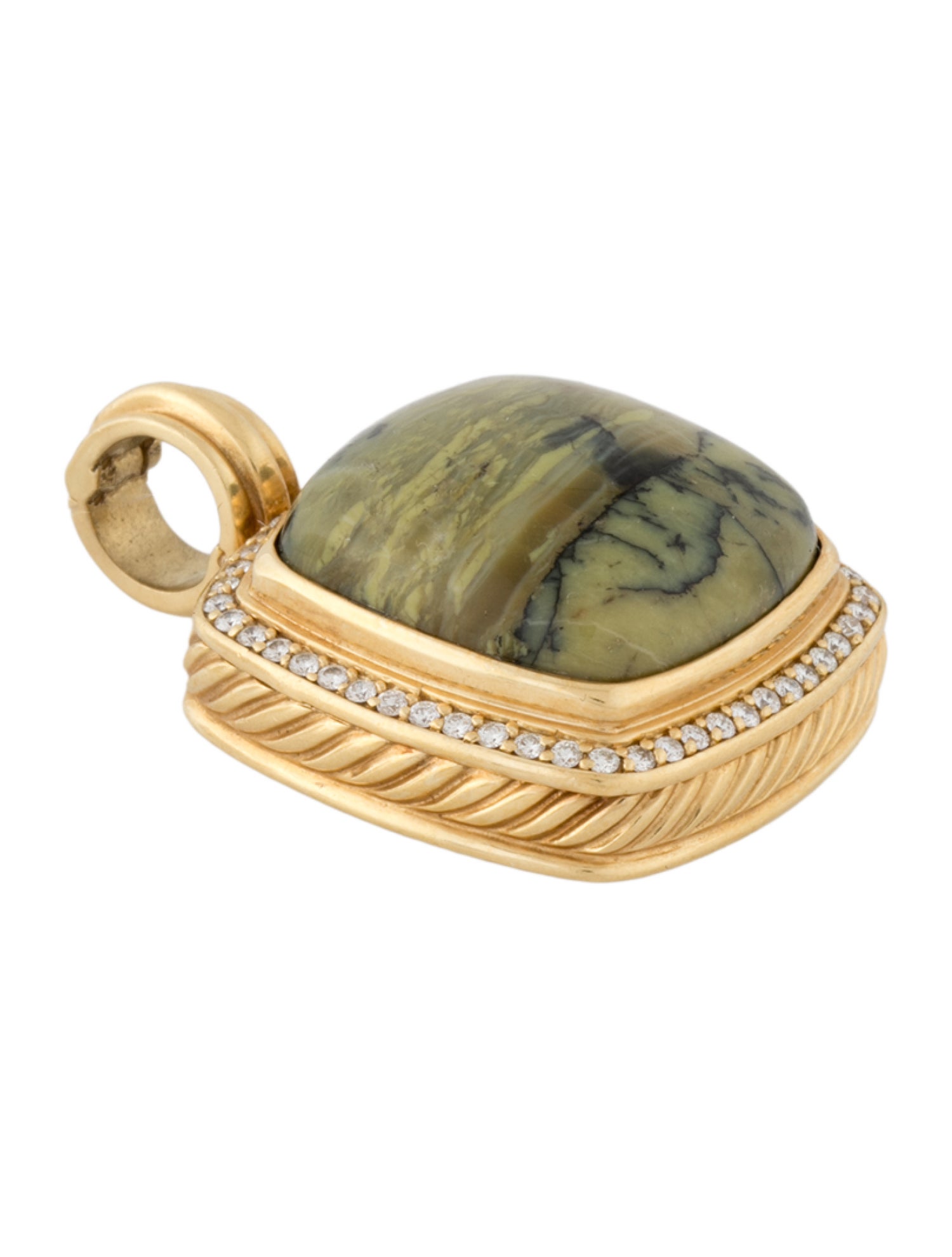 David Yurman 18K Opal & Diamond Albion Pendant