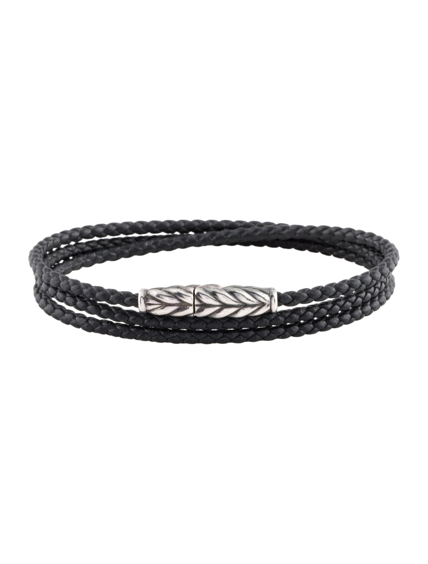 David Yurman Chevron Triple-Wrap Woven Rope Bracelet