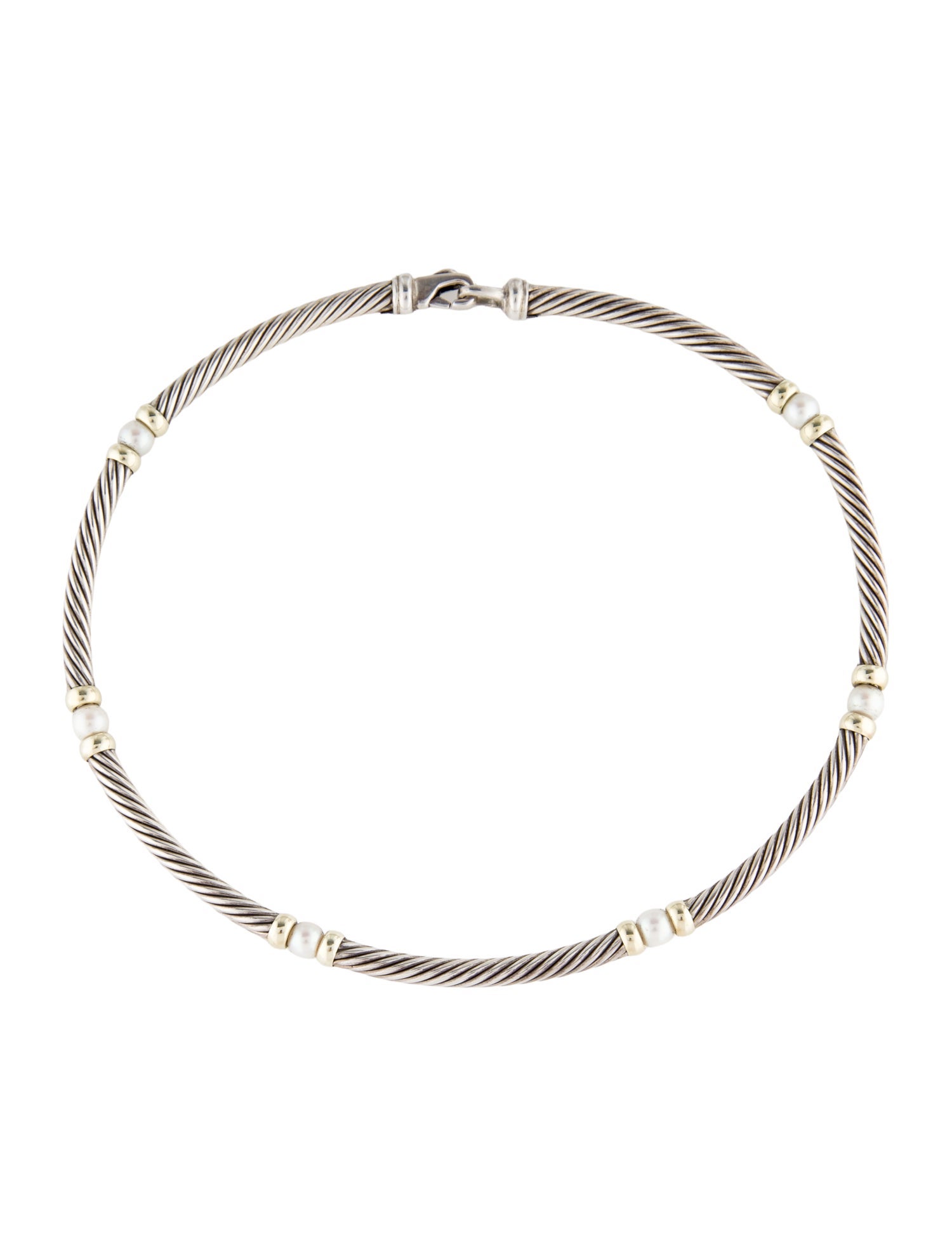 David Yurman Pearl Metro Collar Necklace