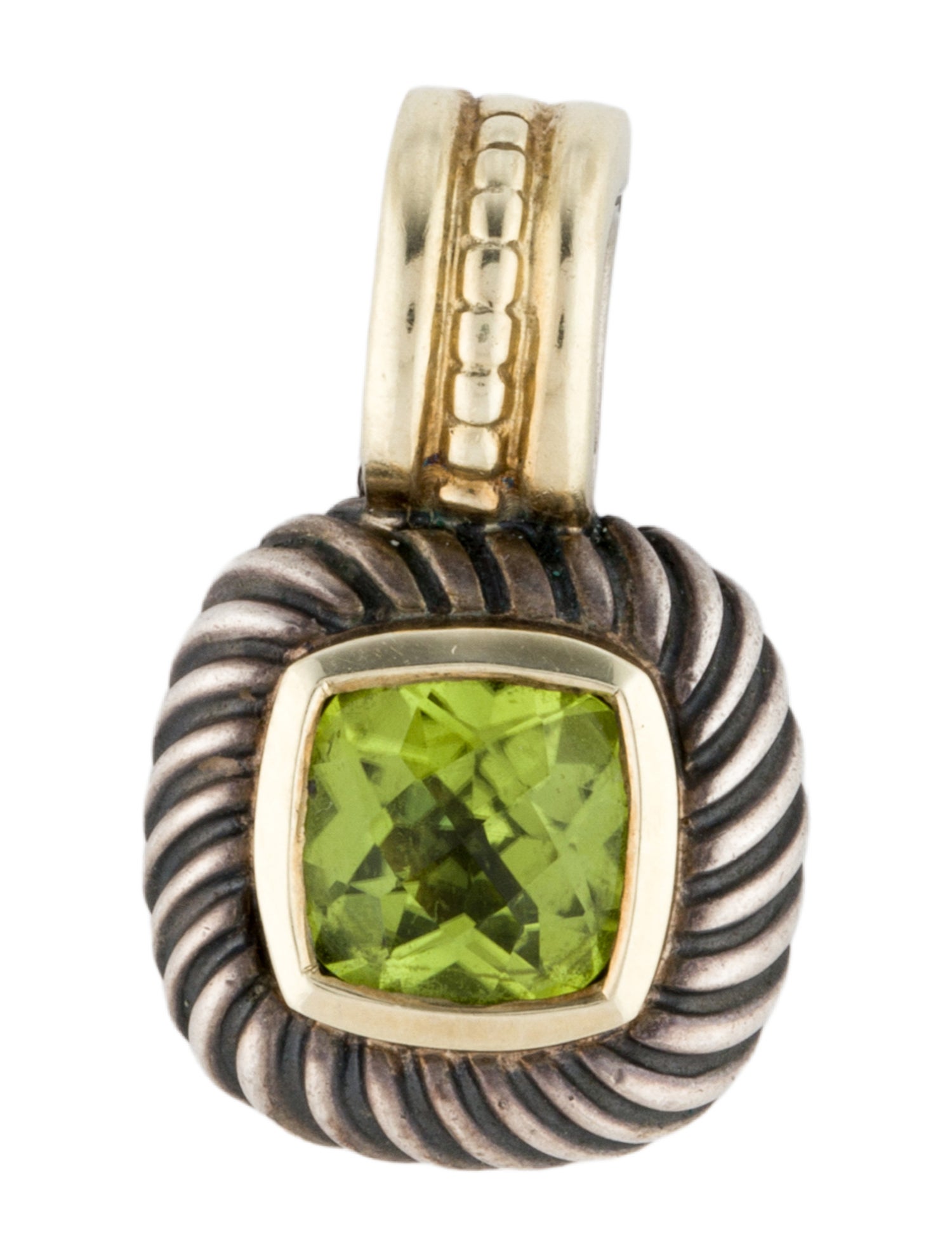 David Yurman Two-Tone Peridot Albion Pendant
