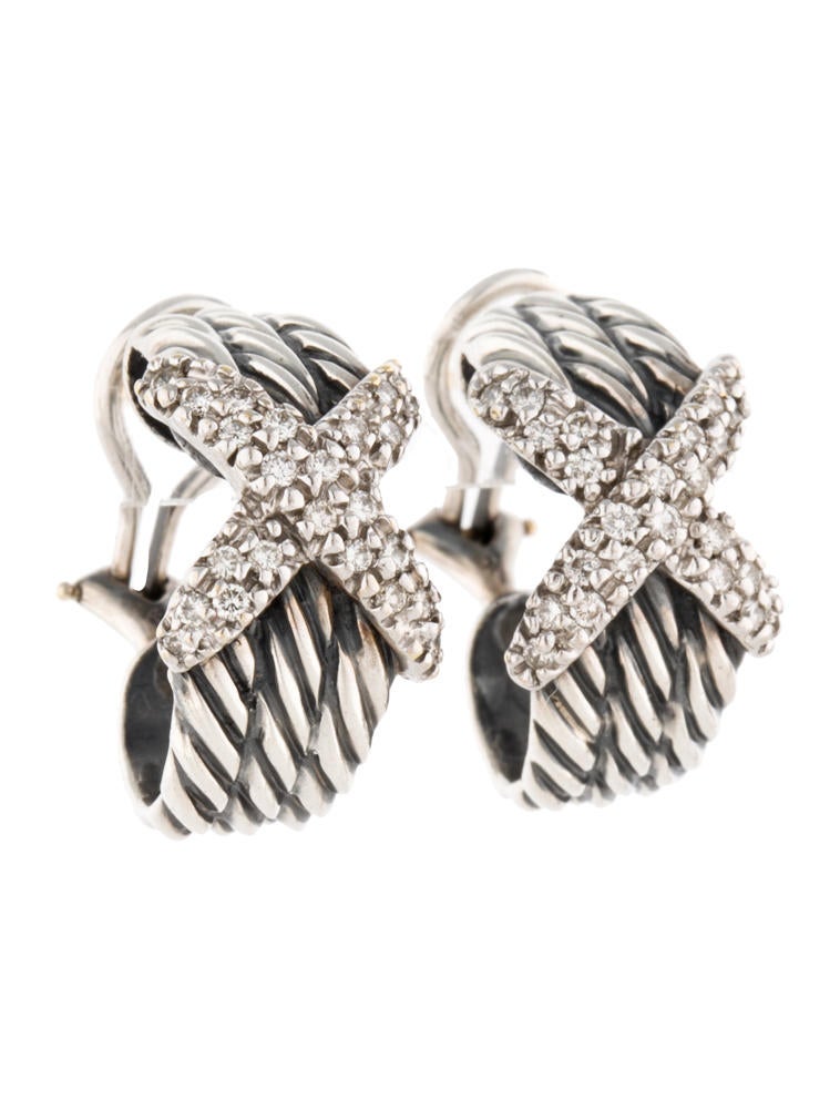 David Yurman Diamond X Earrings Earrings DVY21350 The RealReal
