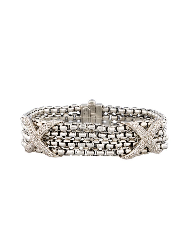 David Yurman Diamond X Box Chain Bracelet Bracelets DVY21966 The