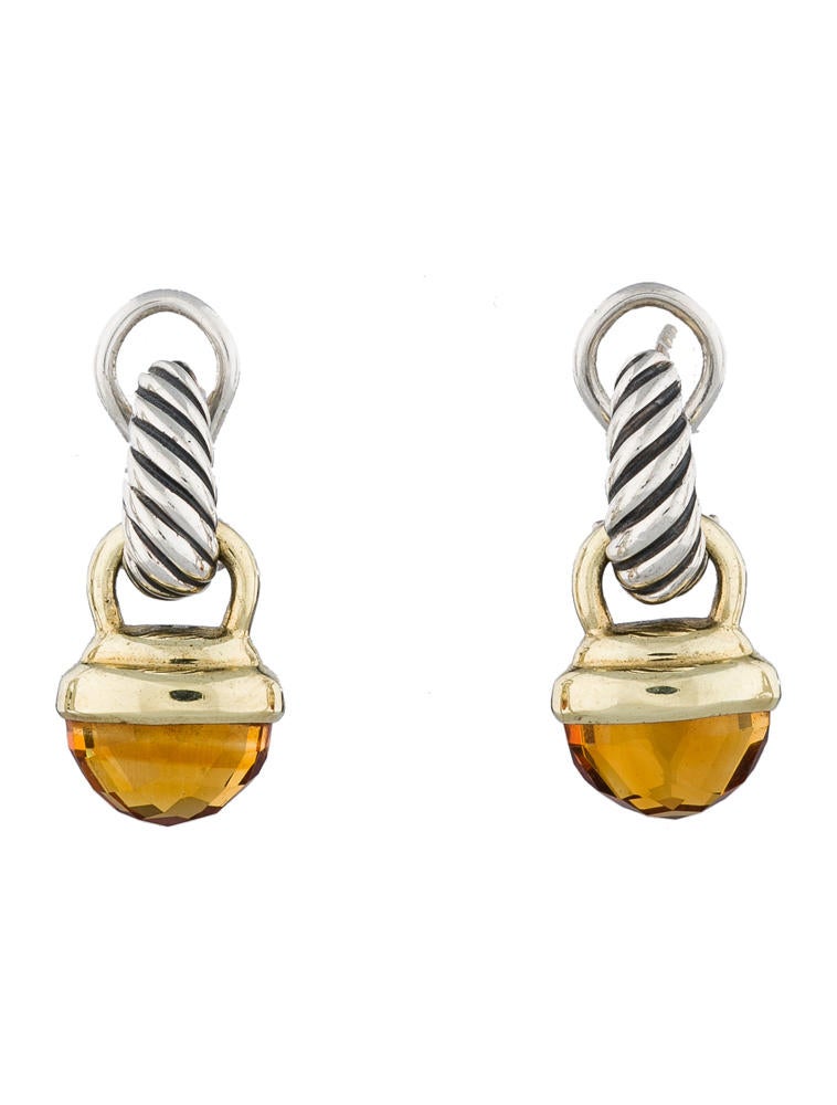 David Yurman Citrine Acorn Drop Earrings Dvy22991 The Citrine Acorn Drop Earrings