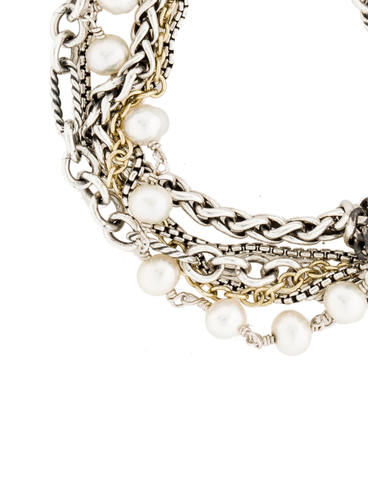 David Yurman Multi Chain and Pearl Bracelet Bracelets DVY23072