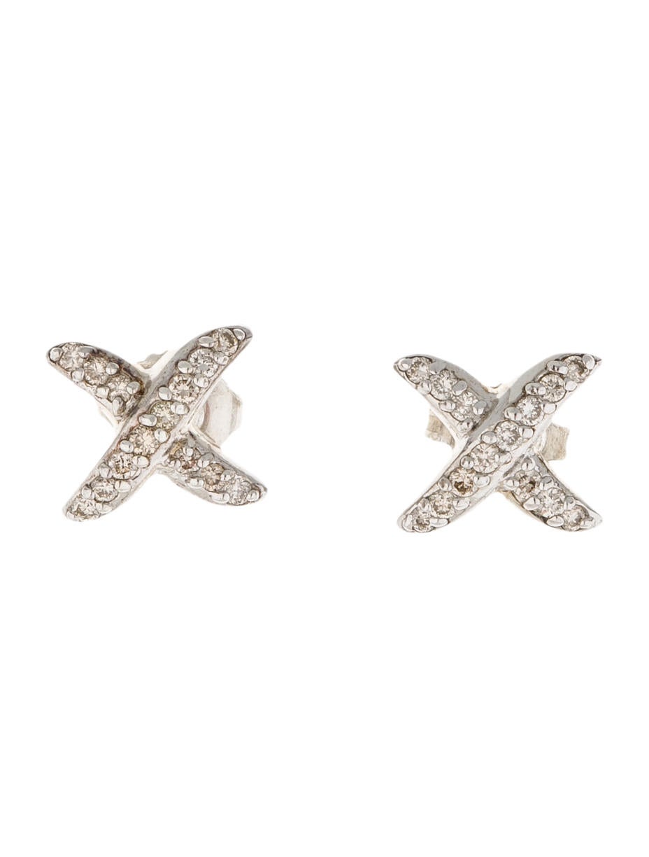 David Yurman Diamond X Earrings Dvy24981 The Realreal