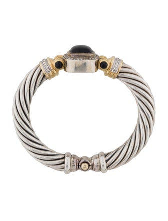 David Yurman Onyx and Diamond Albion Bracelet