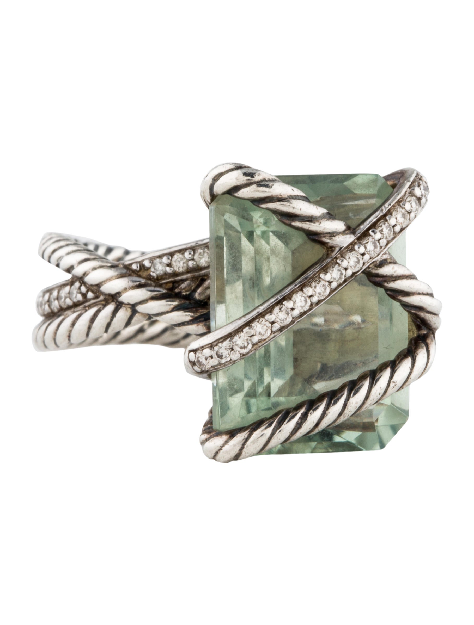 David Yurman Prasiolite Cable Wrap Ring Rings DVY31666 The RealReal