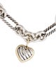 David Yurman Cable Heart Charm Bracelet
