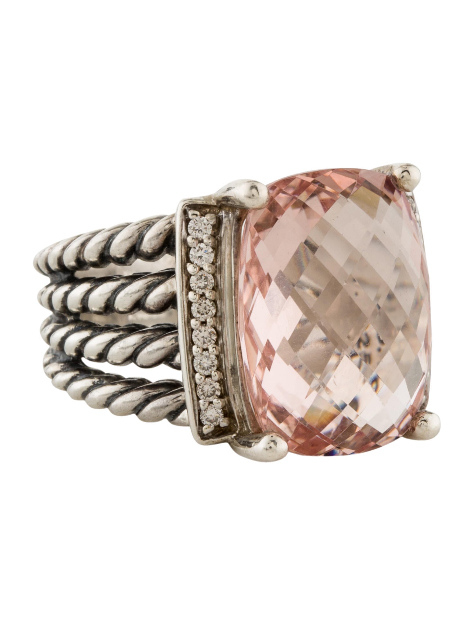 David Yurman Morganite & Diamond Wheaton Ring