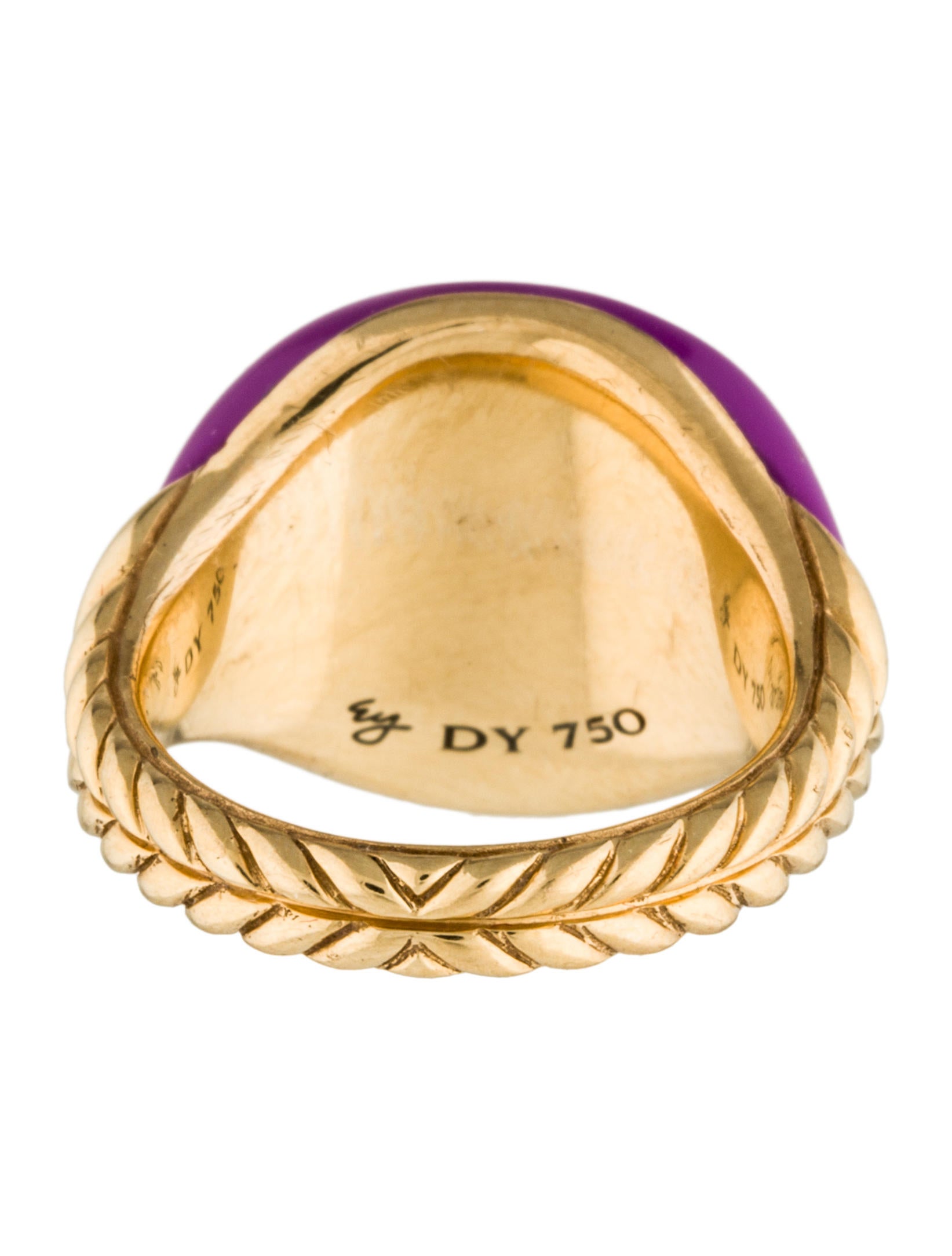 David Yurman 18K Bubblegum Pinky Ring Rings DVY35450 The RealReal