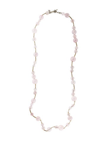 David Yurman Rose Quartz Bead Necklace