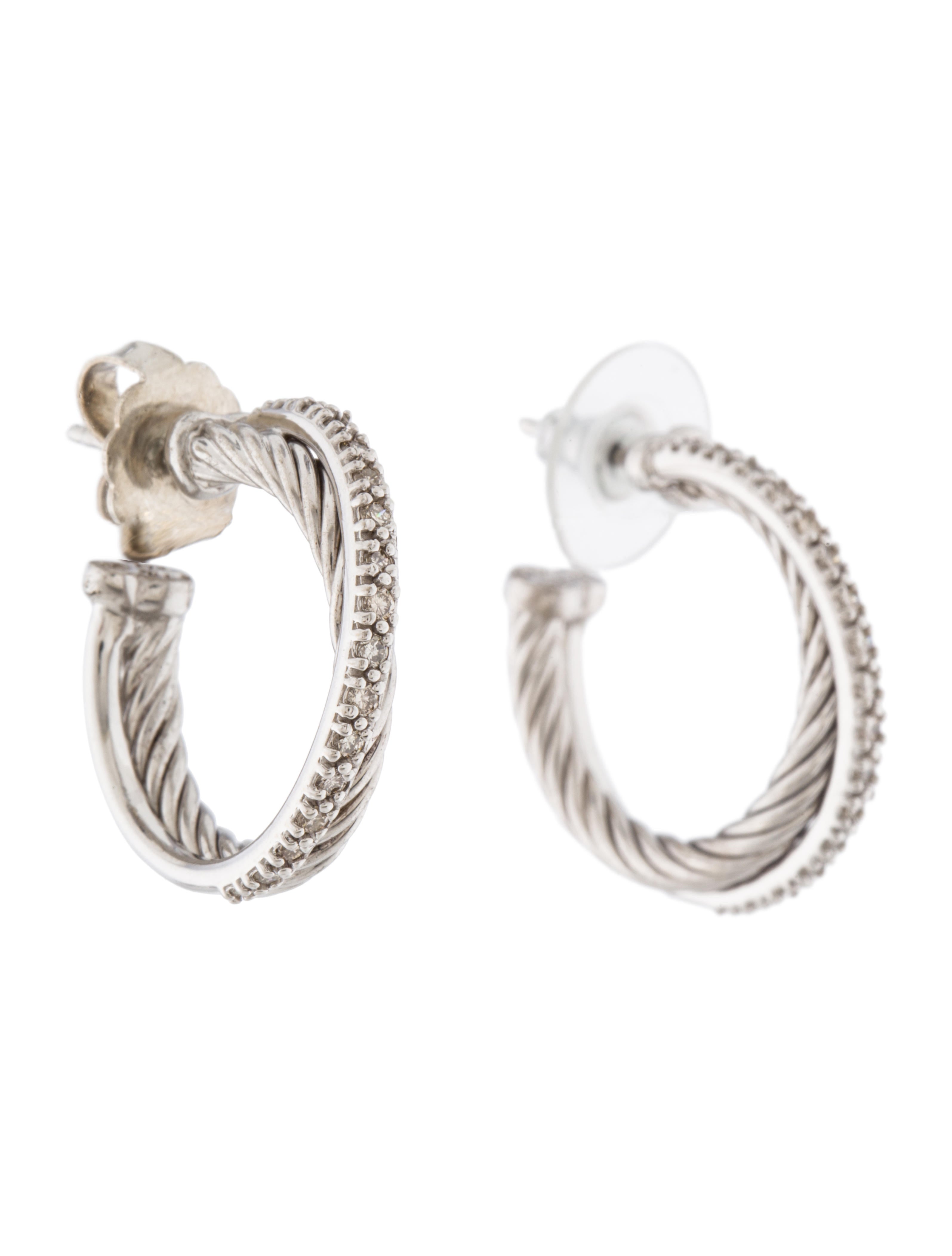 David Yurman Small Crossover Hoop Earrings Dvy36451 Small Crossover Hoop Earrings