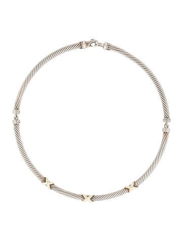 David Yurman X Station Collar Necklace