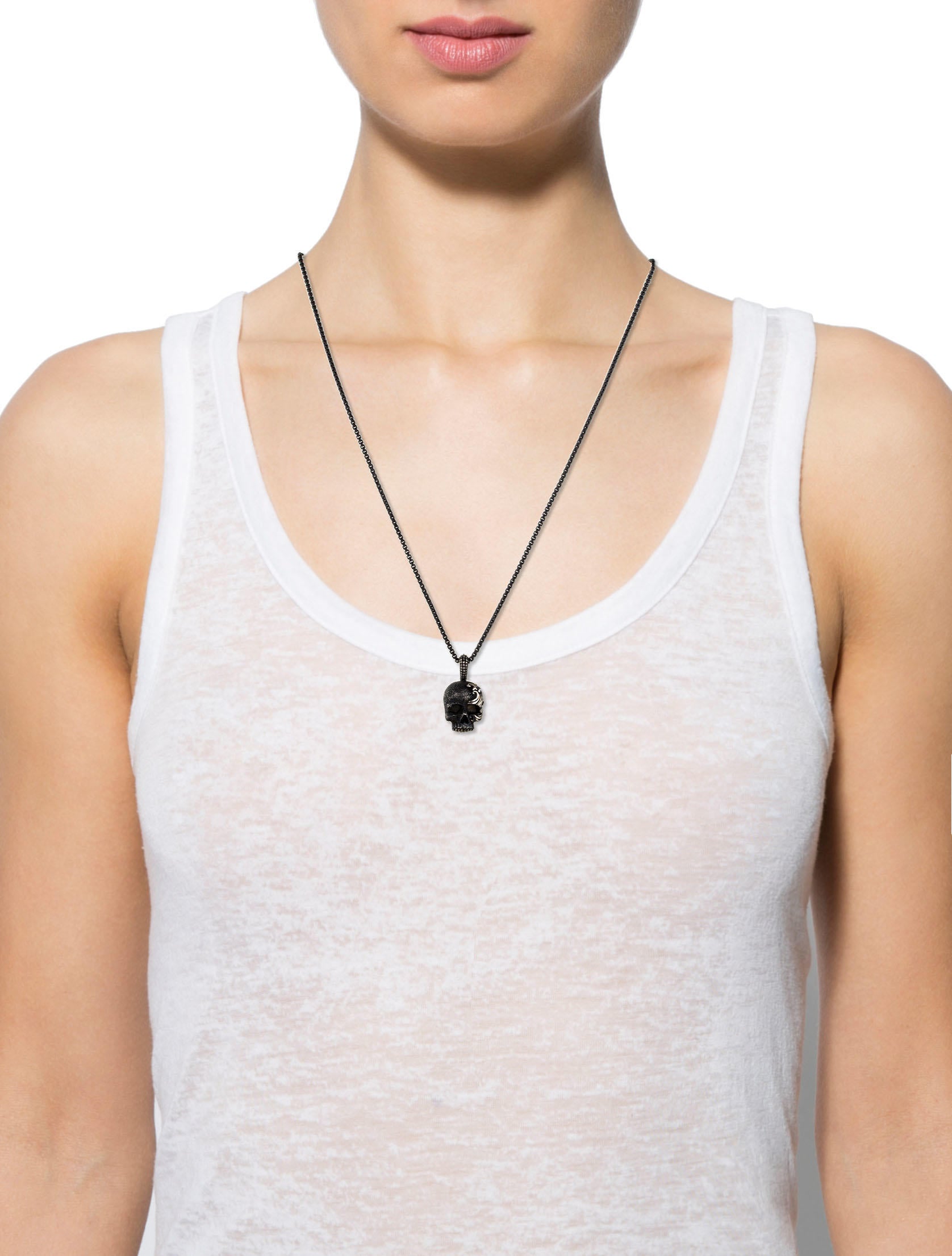 David Yurman Waves Skull Amulet 