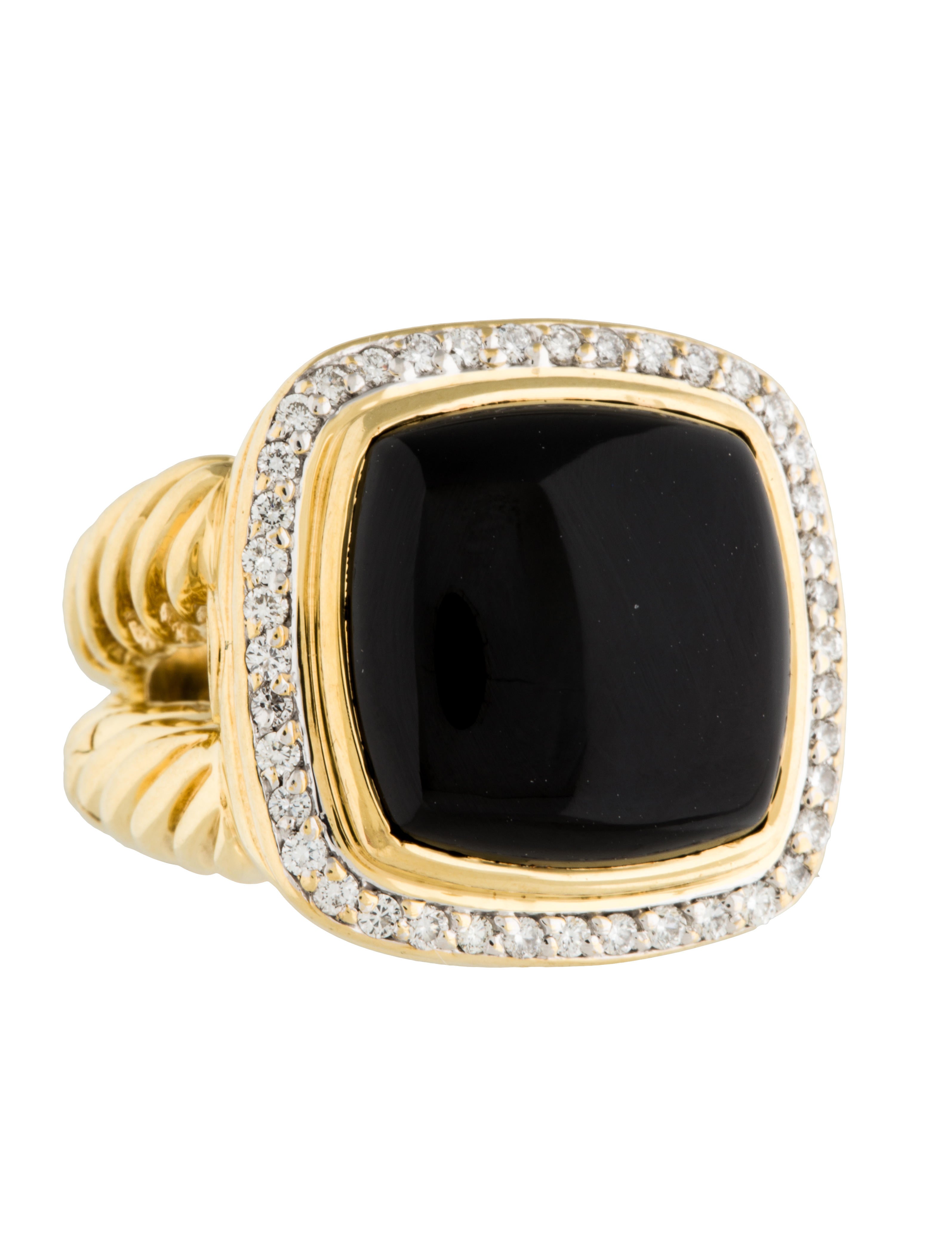 David Yurman 18K Black Onyx & Diamond Albion Ring