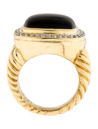 David Yurman 18K Black Onyx & Diamond Albion Ring