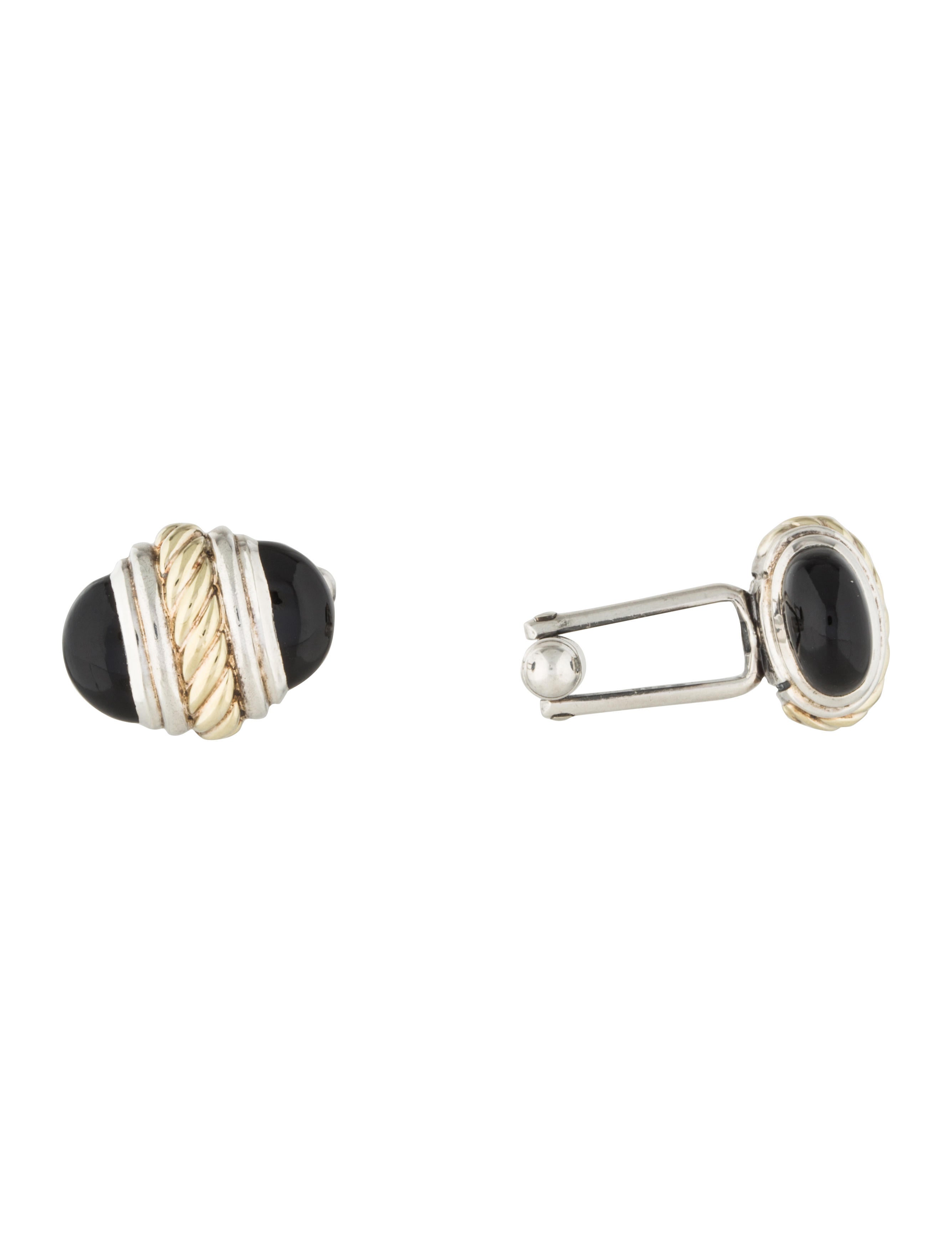David Yurman Onyx Cable Classics Cufflinks Cufflinks DVY38483 The