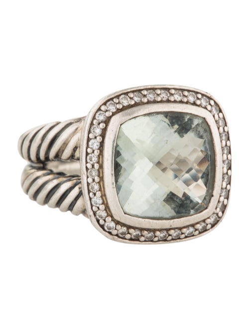 David Yurman Prasiolite & Diamond Albion Ring