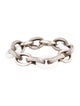 David Yurman White Extra Large Ceramic Oval Link Bracelet