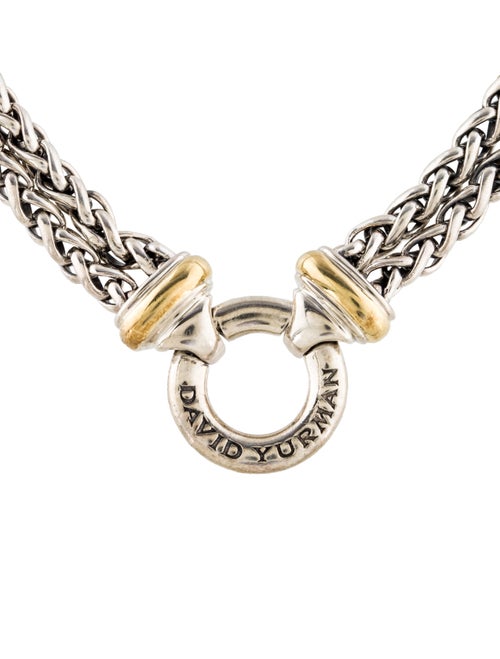 David Yurman Two-Tone Double Wheat Chain Necklace