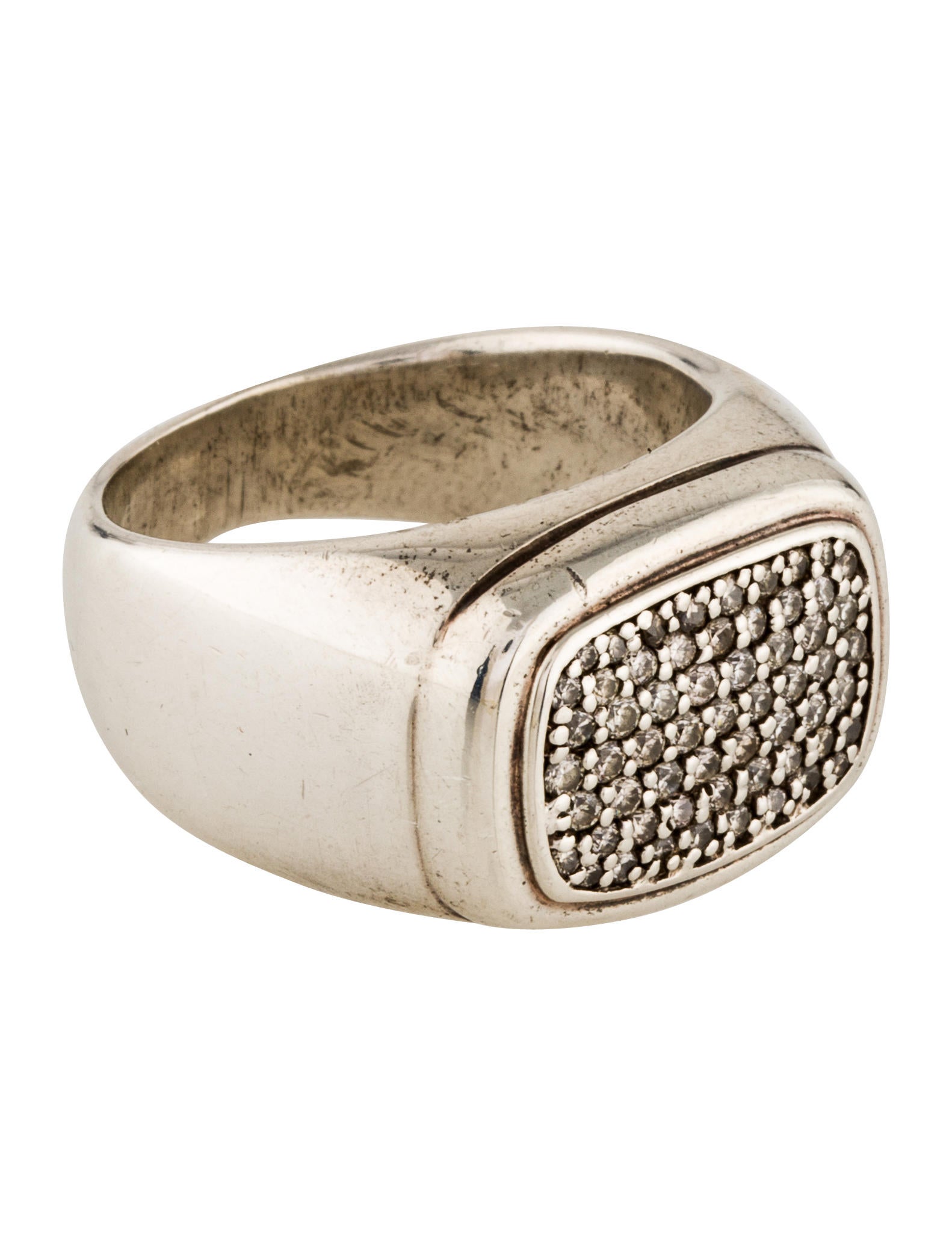 David Yurman Pavé Diamond Ring Sterling Silver Ring