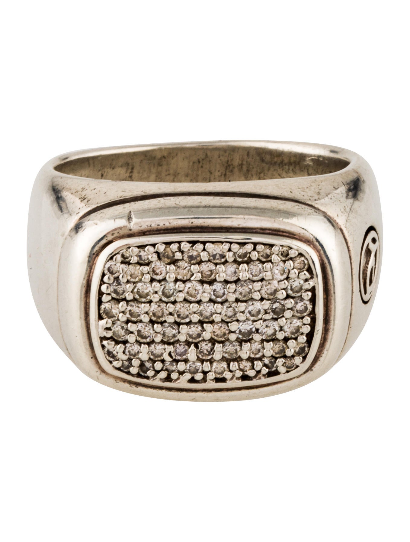 David Yurman Pavé Diamond Ring Sterling Silver Ring