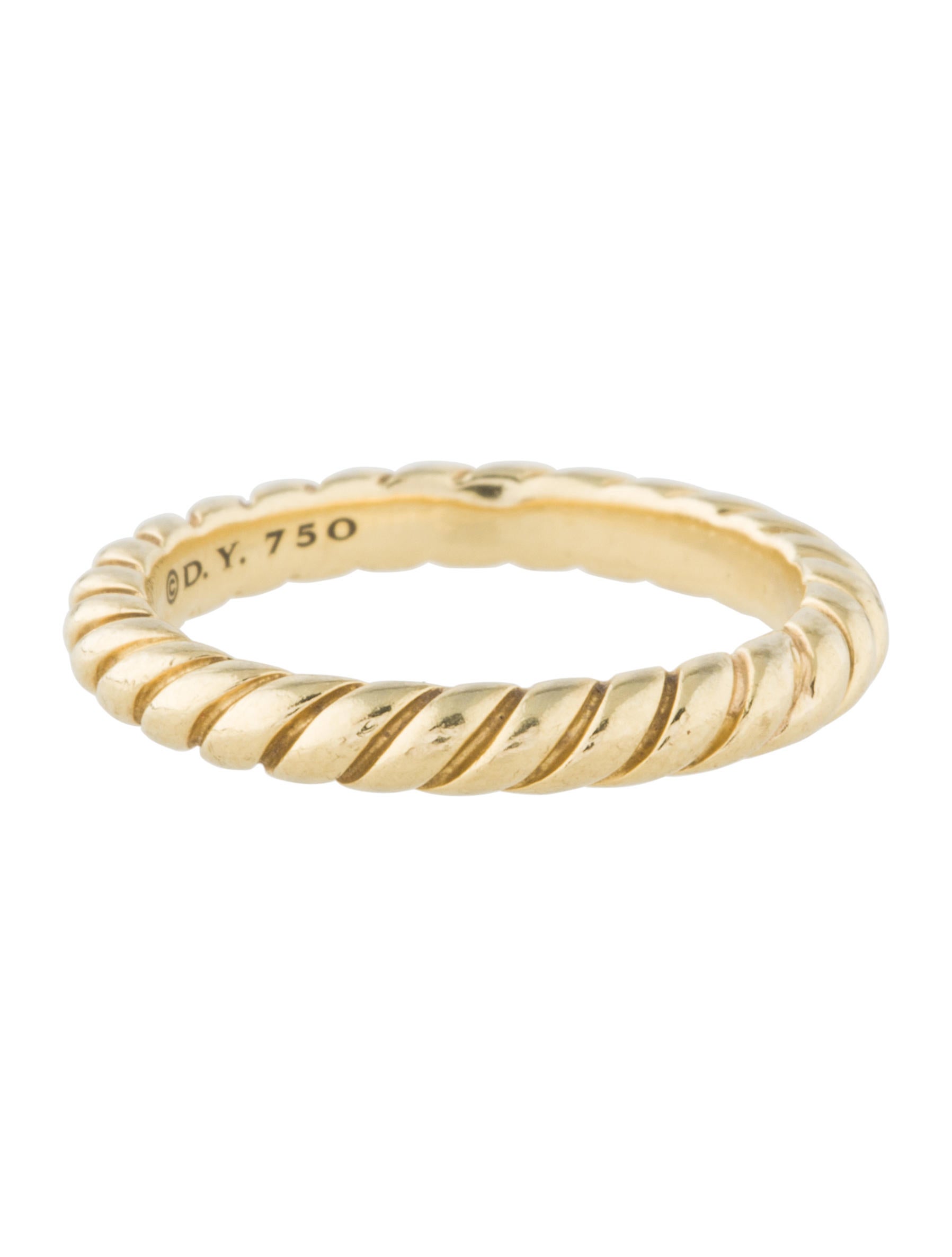David Yurman 18k Dy Unity Cable Wedding Band Rings Dvy41421