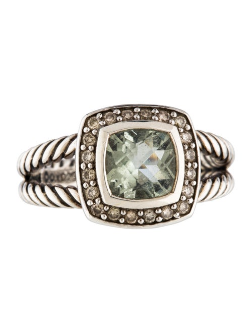 David Yurman Prasiolite & Diamond Petite Albion Ring