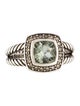 David Yurman Prasiolite & Diamond Petite Albion Ring