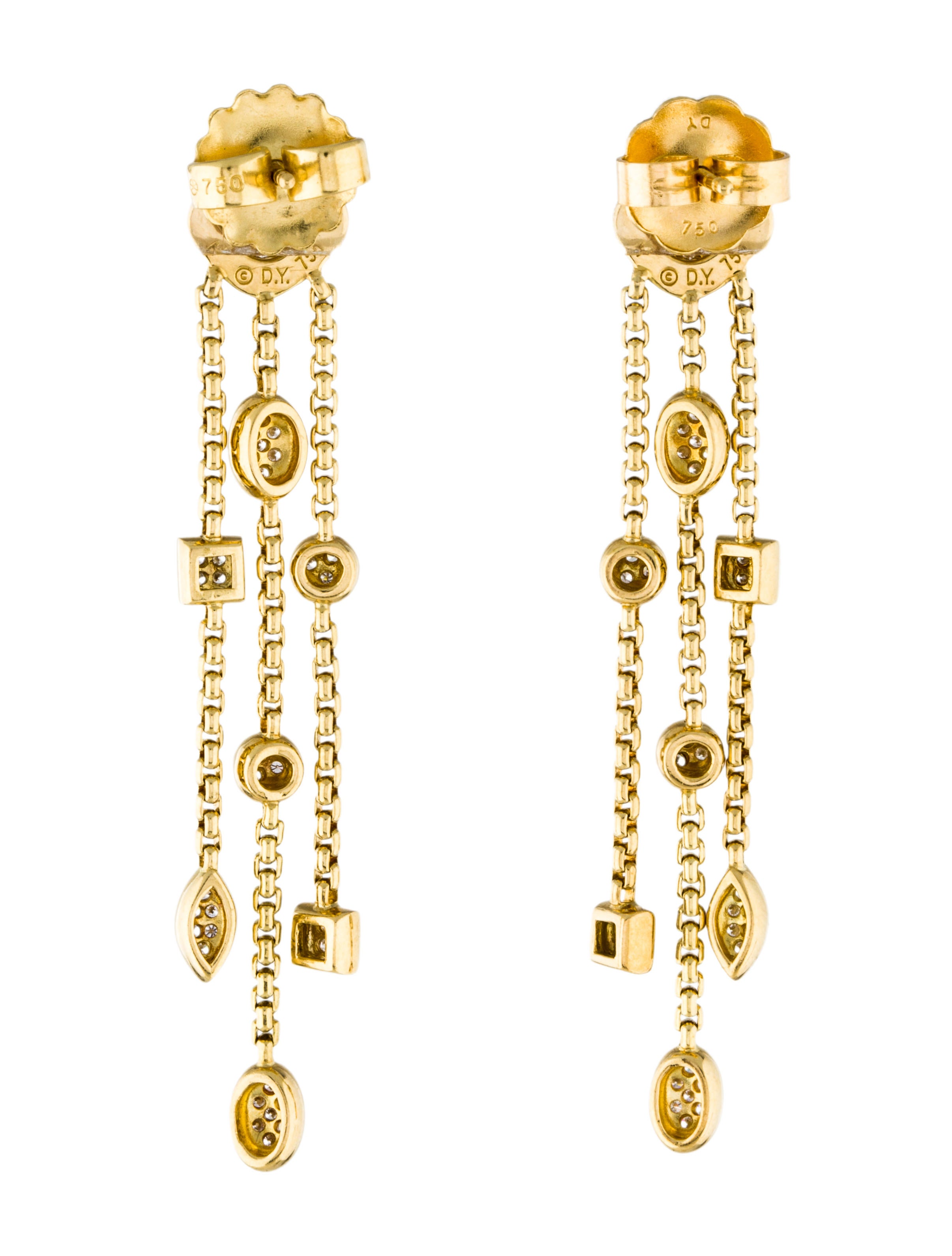 David Yurman 18K Diamond Confetti Tassel Earrings Earrings DVY41932