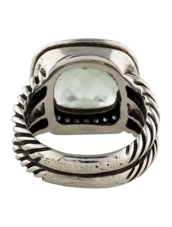 David Yurman Prasiolite & Diamond Albion Ring