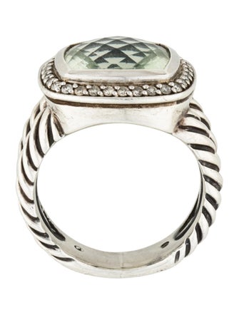 David Yurman Prasiolite & Diamond Albion Ring