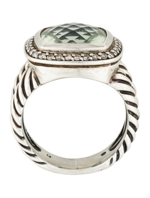 David Yurman Prasiolite & Diamond Albion Ring