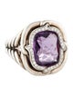 David Yurman Amethyst & Diamond Labyrinth Ring